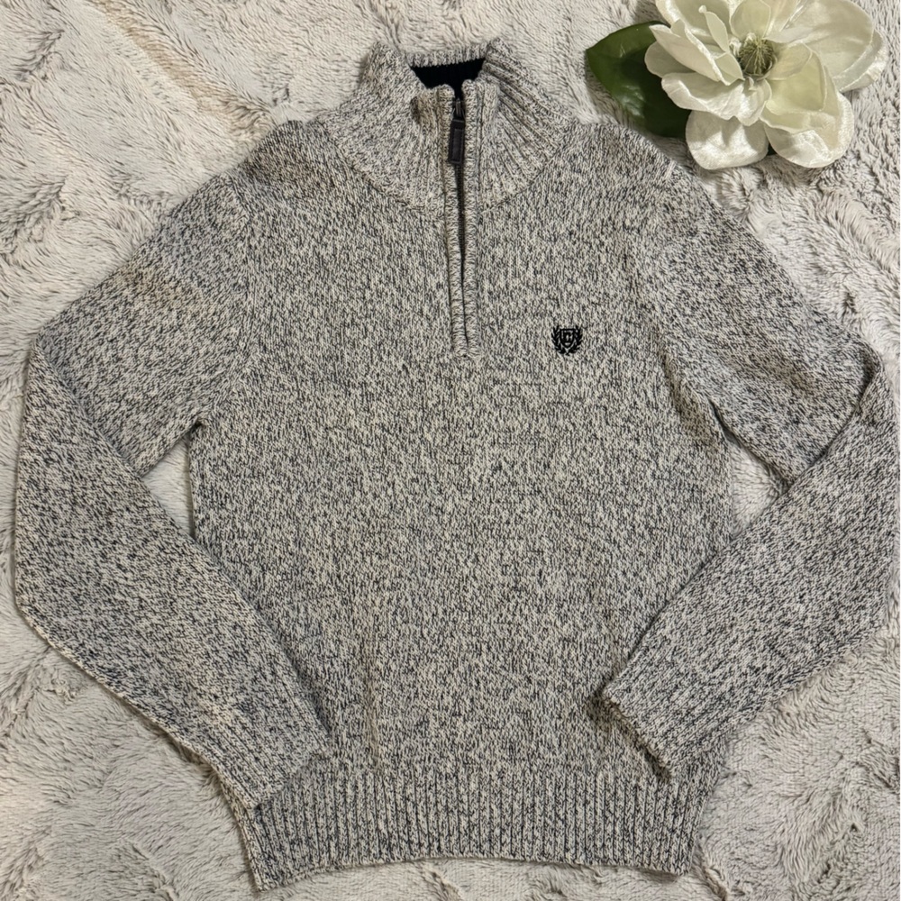 Chaps 1/4 Zip Boys Sweater Sz 8